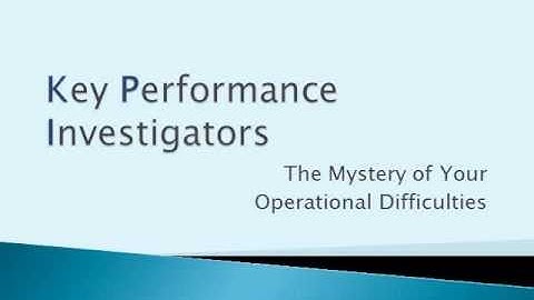 KPI - Operations Mystery
