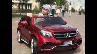 видео Детский электромобиль Mercedes-Benz S63 AMG лицензионная модель