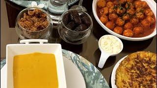 طاولة إفطار لشهر رمضان? /شوربة الخضر ولا أروع