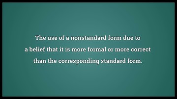 Hypercorrection Meaning