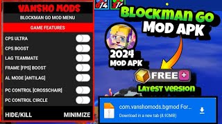 FREE GCUBES!! Blockman go mod Menu 2024 Fly,Unlimited Gcubes | Best Mod Nenu 2024 By Vansho Gaming