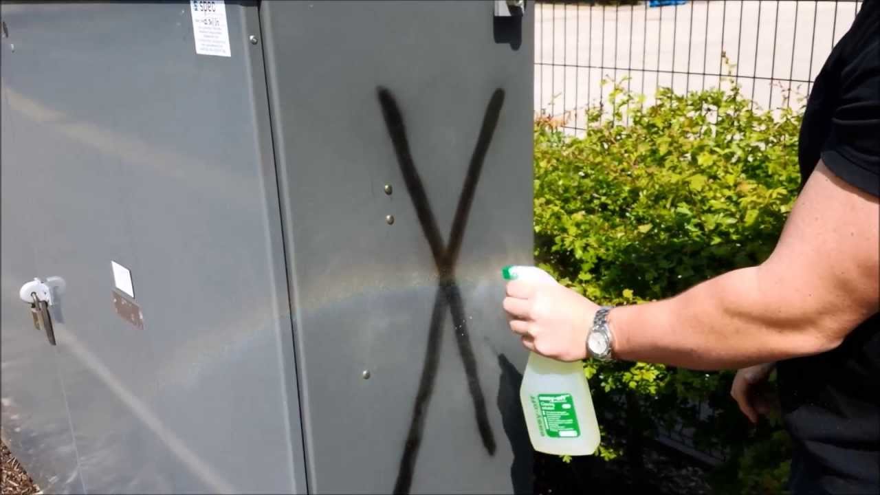 easyoff Safe Graffiti Removal Kit Demonstration YouTube