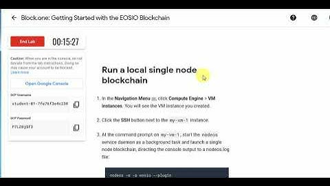 Qwiklabs - Block.one: Getting Started with the EOSIO Blockchain and Smart Contracts [GSP873]