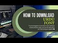 How to download Urdu fonts | on inshort |