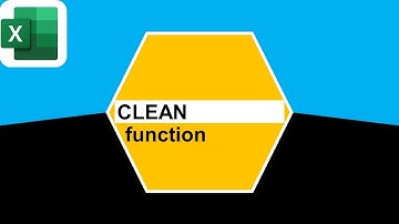 CLEAN function in Excel to remove non printable characters