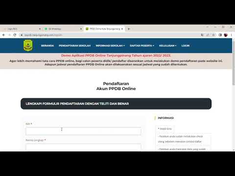 Tutorial PPDB Online Kota Tanjungpinang. Mendaftar Sekolah Dari Rumah