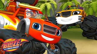 Tow Truck Blaze Rescues Stripes W Aj & Gabby Blaze And The Monster Machines