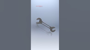 wrench designed in #solidworks #3d #cad #drawing like my post❤️🙏 #3dmodeling #animation