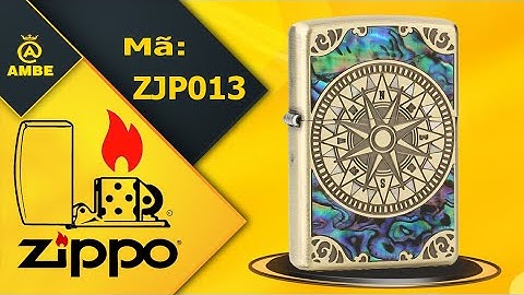 Bật lửa zippo khảm trai cao cấp | Zippo đồng khối khắc trống đồng ZJP013 | Zippodep.vn