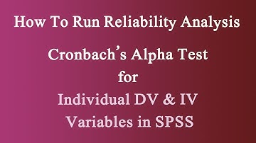 How To Check Reliability Analysis or Cronbach
