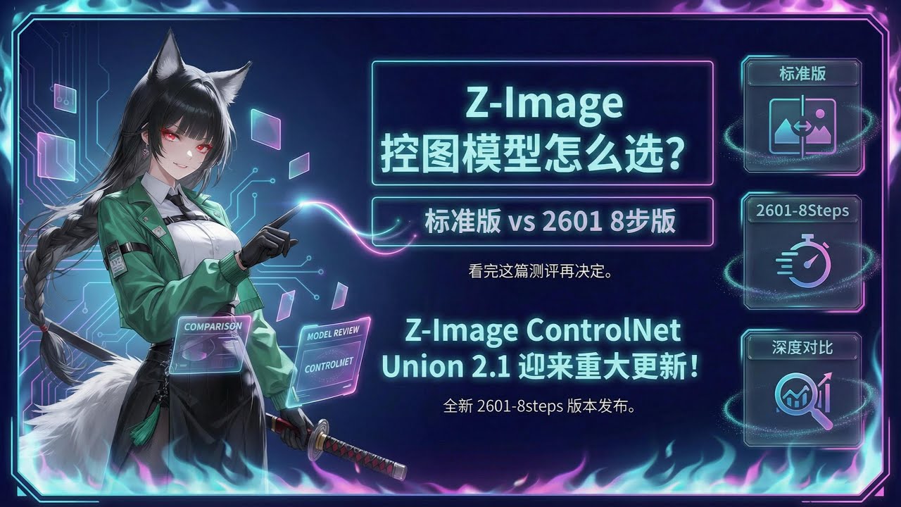 [ComfyUI]Z-Image 控图模型怎么选？标准版 vs 2601 8步版，看完这篇测评再决定 - YouTube