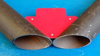Simple Cutting idea Of Round Pipe // Cut Round Pipe At 45 Degree Angle