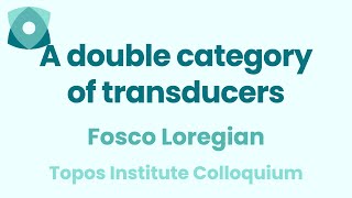 Fosco Loregian: A double category of transducers
Topos Institute Colloquium, 25th of September 2025.
———
We define a bicategory 𝟚TDX whose 1-cells provide a categorification of transducers, computational devices extending finite-state automata with output capabilities. This bicategory is a mathematically interesting object: among many equivalent characterizations, given an input category 𝒜 and an output category ℬ, its 1-cells (𝒬, t) : 𝒜 ⇝ ℬ can be seen as “families of profunctors over 𝒬, indexed over 𝒜, and enriched over (a universal monoidal category obtained from) ℬ”; more precisely, 2-transducers are functors of type
t : 𝒜 × 𝒬ᵒᵖ × 𝒬 × (ℬ* )ᵒᵖ ⟶ Set
where ℬ* denotes the free monoidal category over ℬ. Extending t to 𝒜*, in the obvious way, for each “word” 𝑎̲ in 𝒜* we obtain an endoprofunctor over a category 𝒬 of “states” and enriched in presheaves over the free monoidal category ℬ*.
We discuss a number of other characterizations of 𝟚TDX(𝒜, ℬ) in detail; we establish a Kleisli-like universal property for 𝟚TDX(𝒜, ℬ) and explore the connection of 𝟚TDX to other bicategories of computational models, such as Walters’ “bicategory of circuits”. It is convenient to regard 𝟚TDX as the loose bicategory of a double category 𝔻TDX; the bicategory (resp. double category) of profunctors is naturally contained in the bicategory (resp. double category) 𝟚TDX (resp. 𝔻TDX); we study the completeness and cocompleteness properties of 𝔻TDX, as well as monads, adjunctions, and other structures/properties that naturally arise from the definition. Fosco Loregian: A double category of transducers