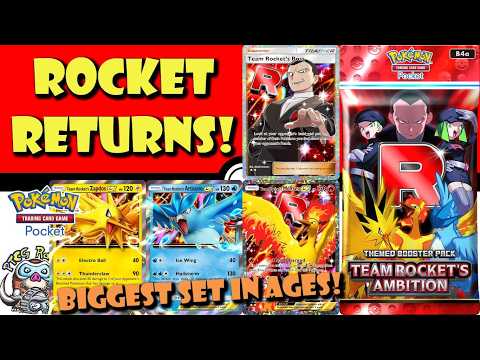Team Rocket are Back! Coming to Pokémon TCG Pocket! Biggest Set in Ages! (Pokemon TCG News)
