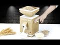 How to make grain mill from cardboard  pvc  wheat and rice mill