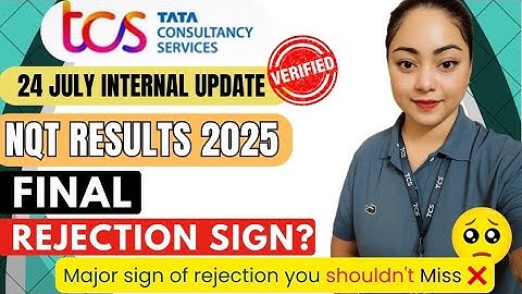 TCS NQT Interview Result 2025: Major Rejection Sign ❌ Revealed | 24 July Insider Update | #tcsnqt