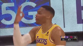 Russell Westbrook on his steal and miracle 3 to send the game to OT against the Raptors