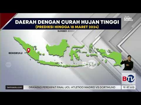 BMKG Rilis Potensi Cuaca Ekstrem di Indonesia Hingga 18 Maret