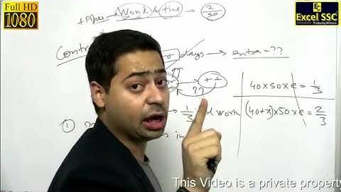 Excel SSC - SSC CGL Maths Tutorials - DEMO - Work & Time (Contract Type Question)