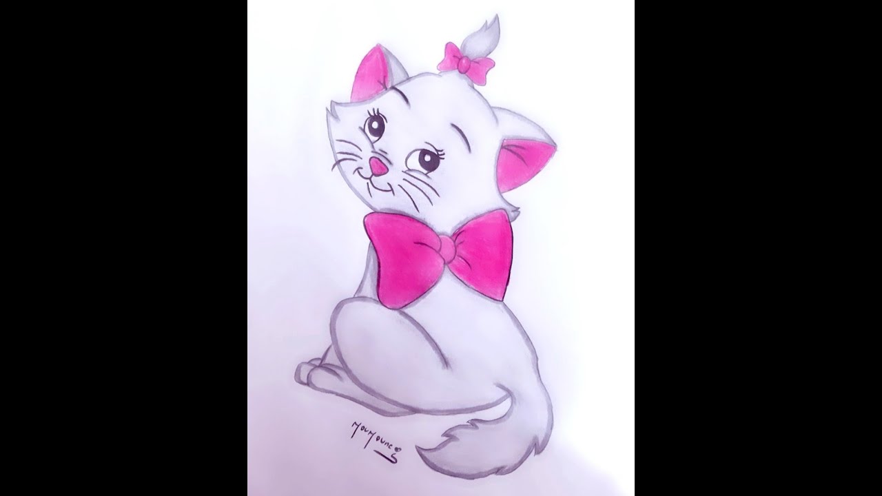 How to draw a Cute Cat || easy CAT - Step by Step || كيفية رسم قطه ...