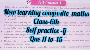 new learning composite maths class 6 self practice 1j | schand maths class 6 ex 1j|words problem 6th