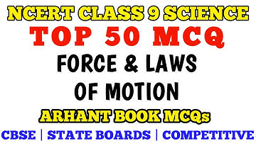 Top 50 Mcq Class 9 Force And Laws Of Motion Arihant MCQ Book || Class 9 Physics mcq #mcqncert