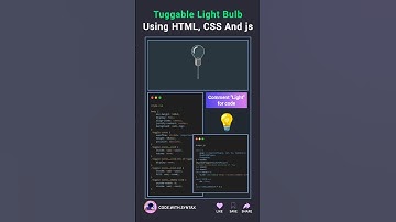 💡Tuggable Light Bulb Animation with HTML, CSS & JS⚡ #htmlcss #programming #animation #linux #coding