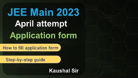 JEE Main 2023 | 2nd session | How to fill application | Step by Step Guide | simpleeshala