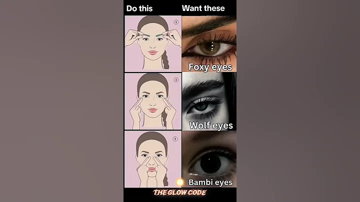 Foxy eye, Wolf eye & Bambi eye look – No makeup, just face yoga 🥶 #glowup #faceyoga #eyes #viral