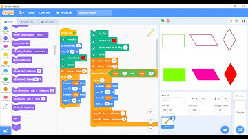VẼ VÀ TÔ MÀU HÌNH CHỮ NHẬT, HÌNH BÌNH HÀNH, HÌNH THOI | HÌNH CƠ BẢN #3 | SCRACTH