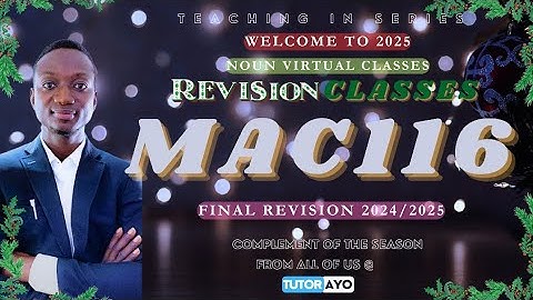 MAC116 FINAL REVISION 2024/2024