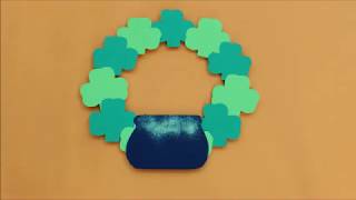 Paper Plate Shamrock Wreath for St Patrick's Day | Easy St. Patrick's Day Craft for Kids Guide