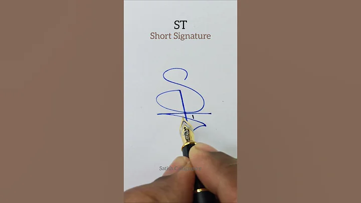 ST Short Signature #shorts #signature #satishcalligraphy