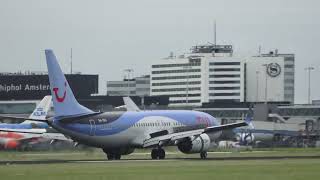 TUIfly Boeing 737 MAX 8 Landing @Schiphol Airport, Amsterdam - Back from Burgas with Boeing 737 MAX