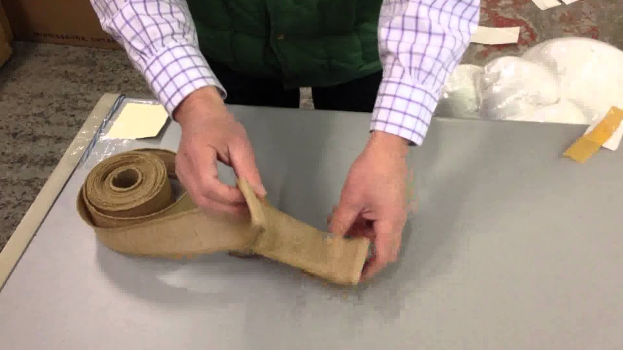 Nusso com wired burlap ribbon