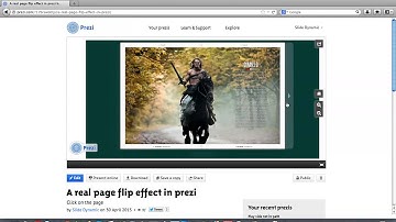 Real page flip effect in prezi its interactive with sound turning pages