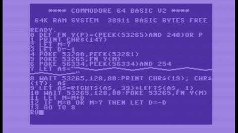 Commodore 64 wave effect with stable Y scrolling