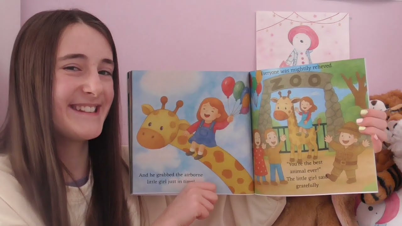 Сказки на ночь от Руби. Руби читает книгу «Джордж, одинокий жираф» Аарона Шеридана.