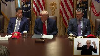 President Trump Participates in a Cabinet Meeting, May 27, 2026