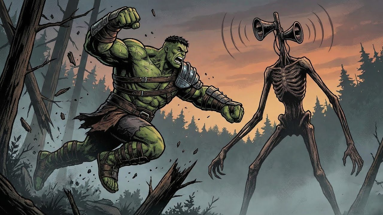 What If The Hulk Fought Siren Head? | The Green Scar vs. The Forest Cryptid