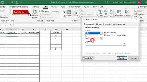 como usar la Listas desplegables en Excel Cap 2 #sepamosexcel #listadesplegable #validaciondedatos