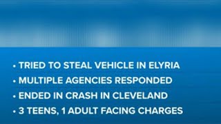 Celebrity 3 teens, 1 adult arrested after crashing stolen car while attempting to flee police Profile