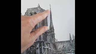 Large Notre Dame de Paris black and white poster Large Notre Dame de Paris black and white poster