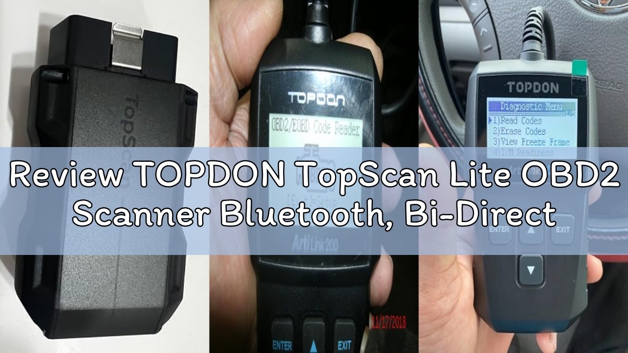 Review TOPDON TopScan Lite OBD2 Scanner Bluetooth, Bi-Directional