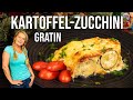 Kartoffel-Zucchini Auflauf, genau das richtige veggie Gratin Rezept für Weihnachten, einfach lecker