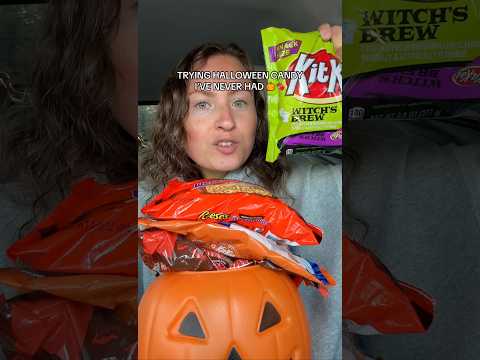 Trying Halloween Candy I've NEVER Had Before! 🎃🍫🍬 | Snack Review #halloweencandy #candy #reeses