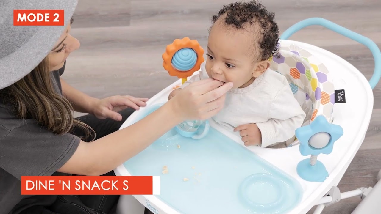 Dine N’ Play 3-in-1 Feeding Walker in Hexagon Dots (Walmart Exclusive) - Video 1