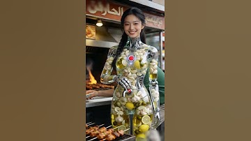 Toum Sauce Dispenser Robot, in Service #futuristic #robot #technology #humanoid #AI