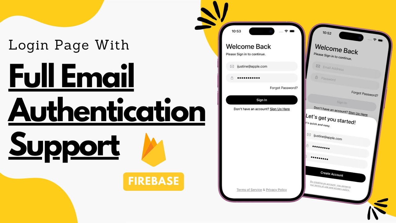 Login Page + Firebase Email Authentication + Email Verification | SwiftUI | Xcode | Part 1