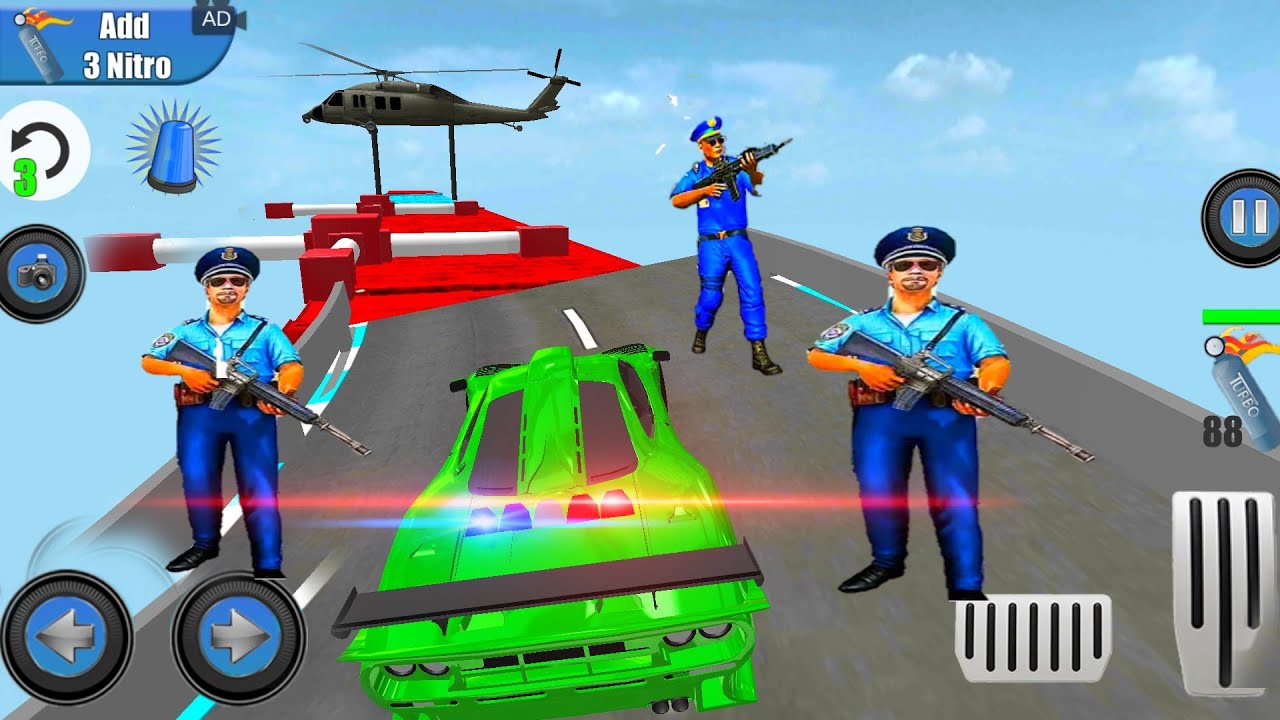 Police Car Stunts GT Racing Ramp Car Stunt - Driving Simulator - Car Games #1 e - Android Games
